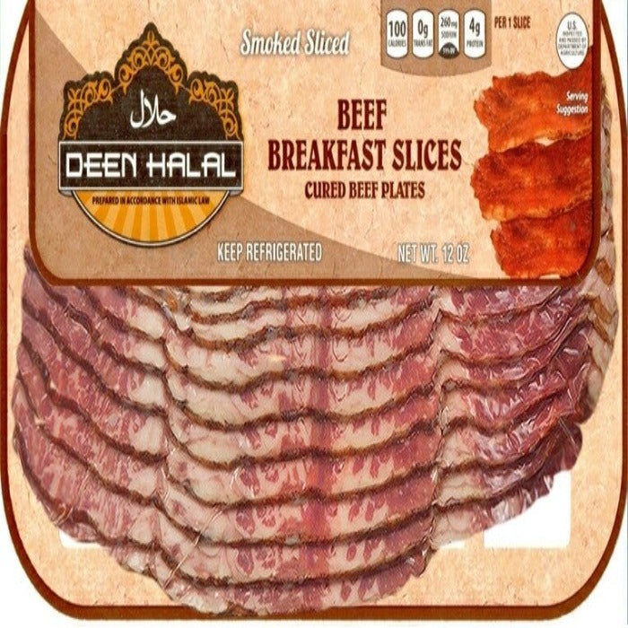 Deen Halal Sliced Beef Bacon 12 oz ( 6 Pack )