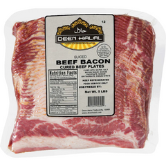 Deen Halal Sliced Beef Bacon 5 Lbs