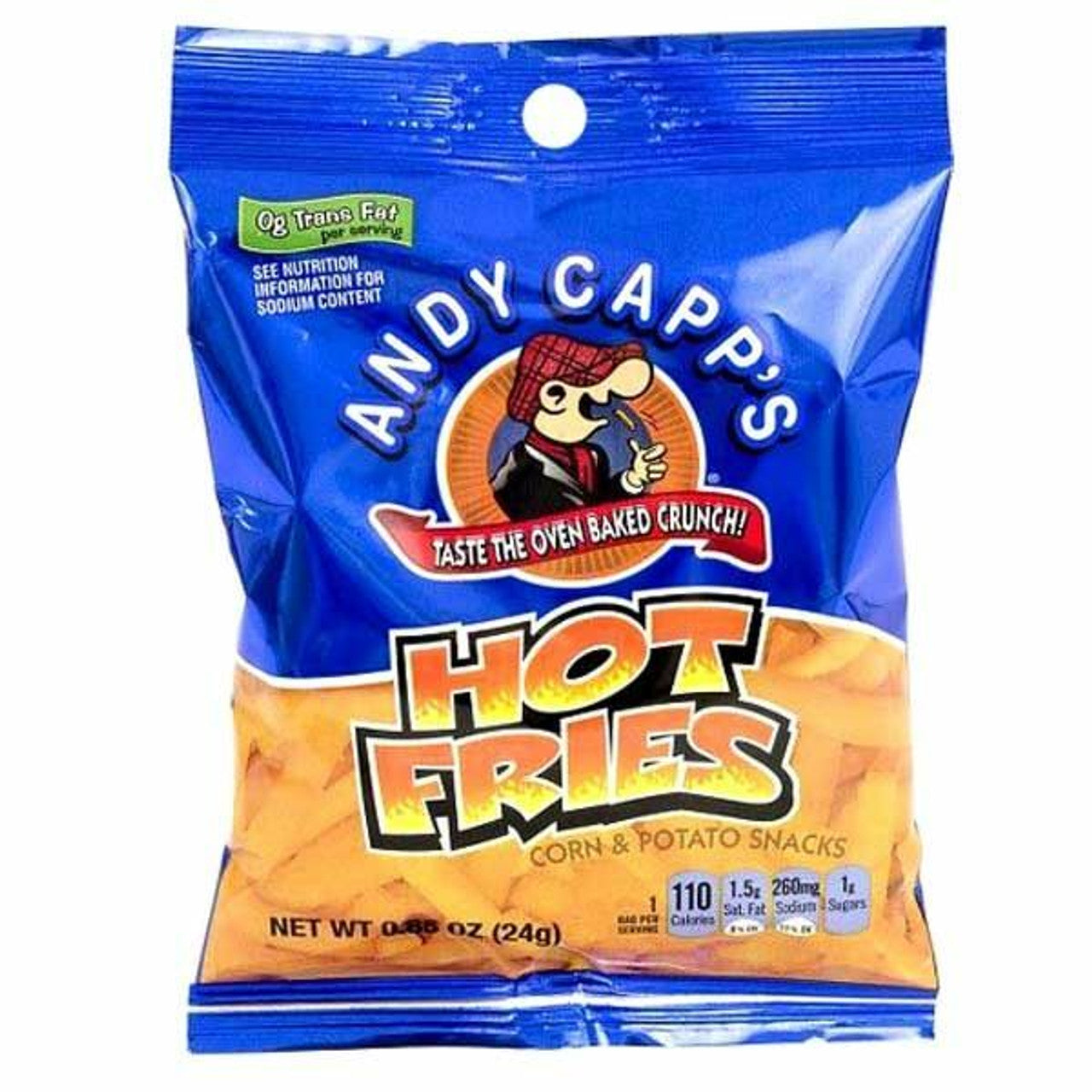 Andy Capp's Hot Fries Club Size 0.85oz - 48 Count