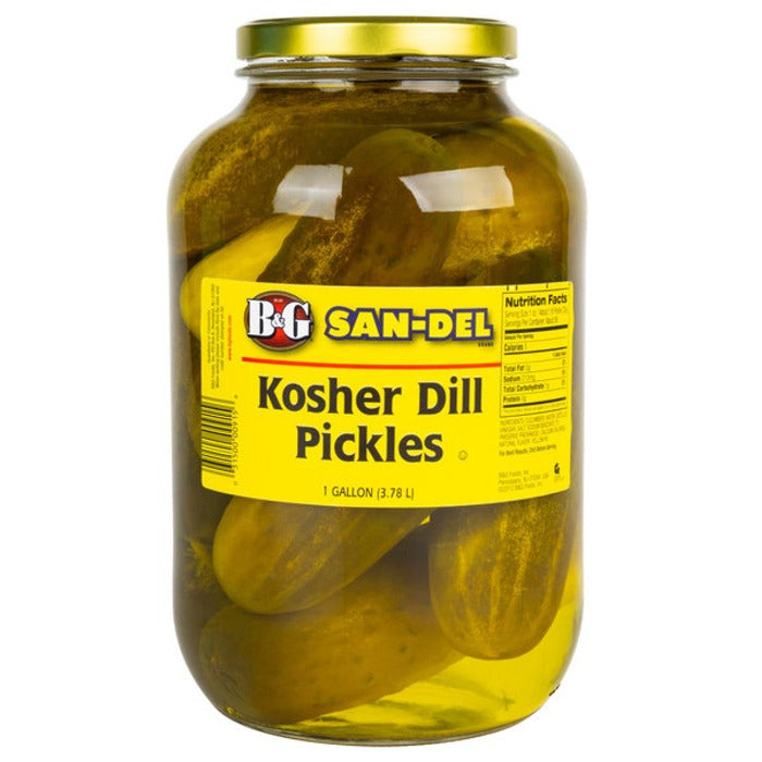 B&G San-Del Kosher Dill Pickles Whole 1 Gallon